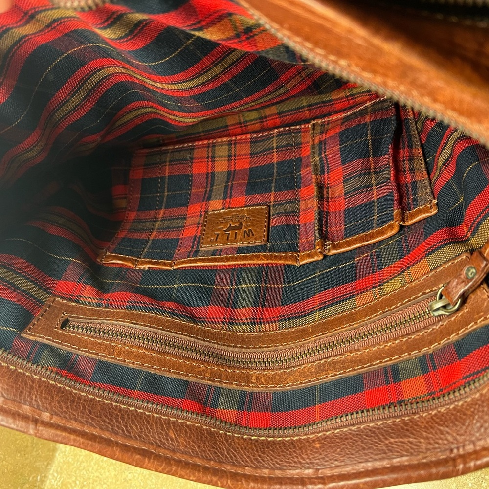 HANK LEATHER SATCHEL-COGNAC-EXCELLENT CONDITION - Picture 7 of 15
